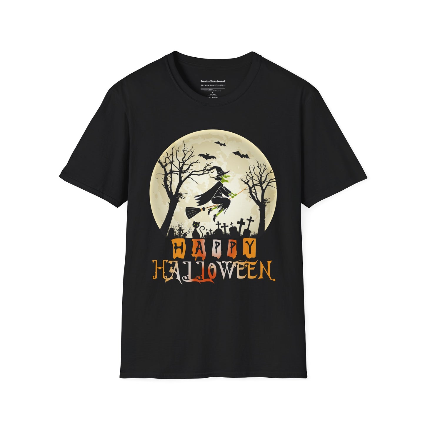 Happy Halloween Witch T-Shirt β Funny Witch Halloween Graphic Tee β Spooky Holiday Shirt