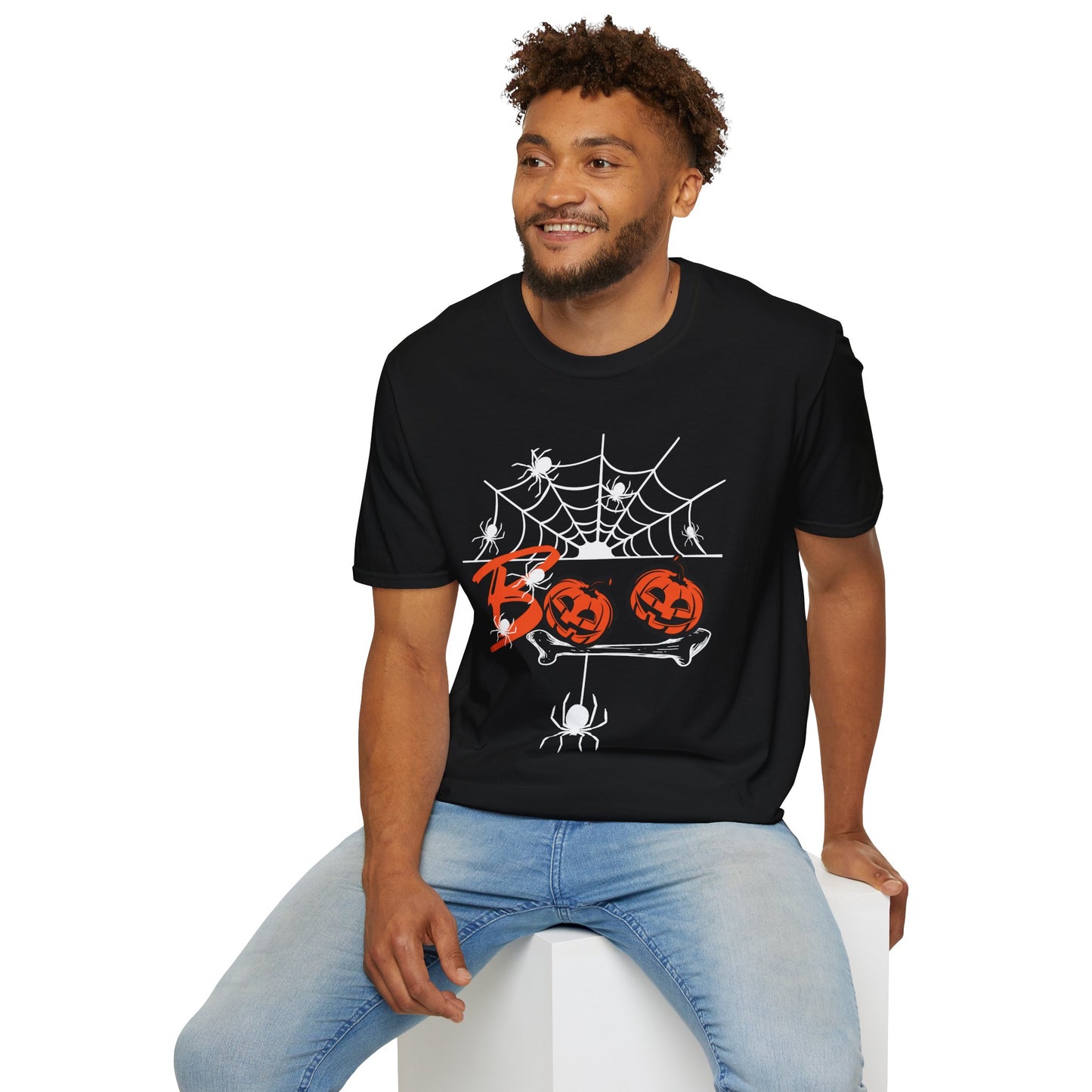 BOO T-Shirt β Minimalist Halloween Graphic Tee β Cute Spooky Shirt