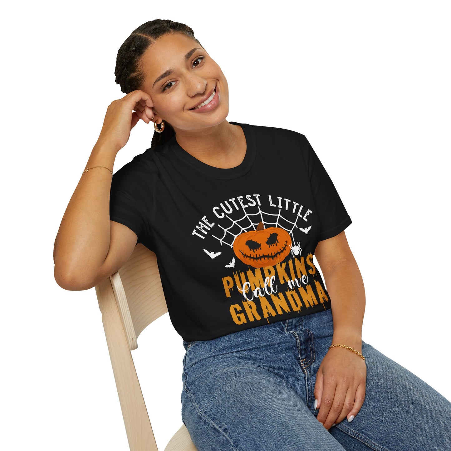 The Cutest Little Pumpkins Call Me Grandma T-Shirt β Funny Halloween Graphic Tee β Spooky Fall Grandma Shirt