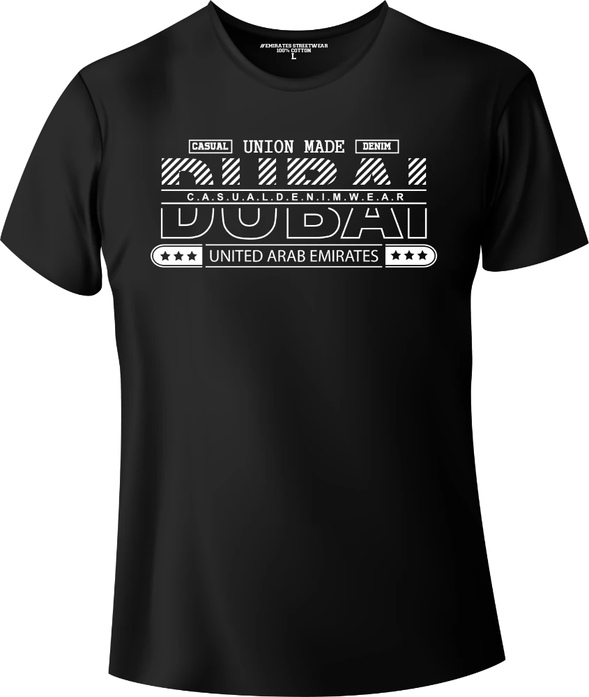 Dubai Casual Denim Wear T-Shirt | Gift / Souvenir Unisex Tee for Men, Women & Kids D-149