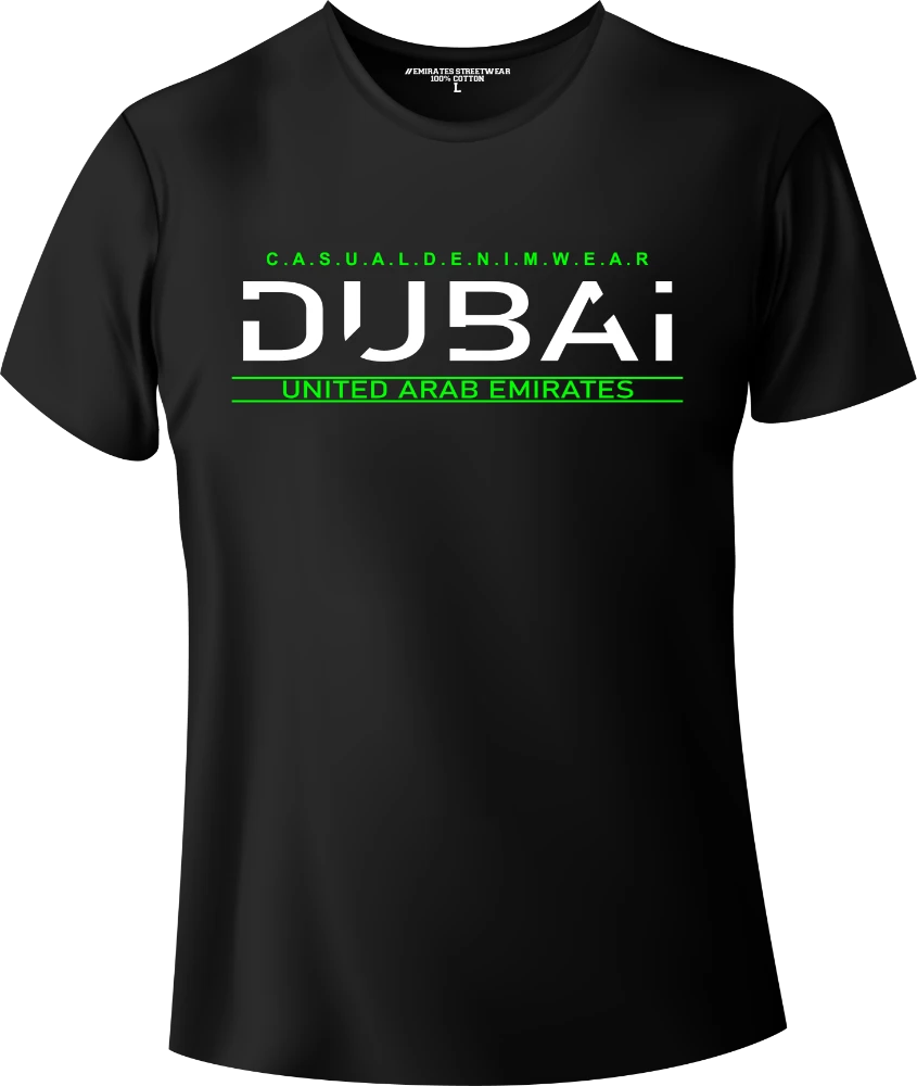 Dubai Casual Denim Wear T-Shirt | Gift / Souvenir Unisex Tee for Men, Women & Kids D-151