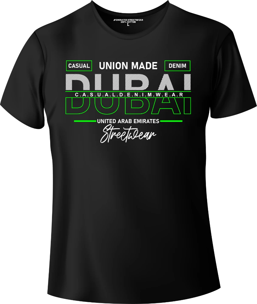 Dubai UAE Streetwear Gift T-Shirt | Souvenir Unisex Tee for Men, Women & Kids D-011