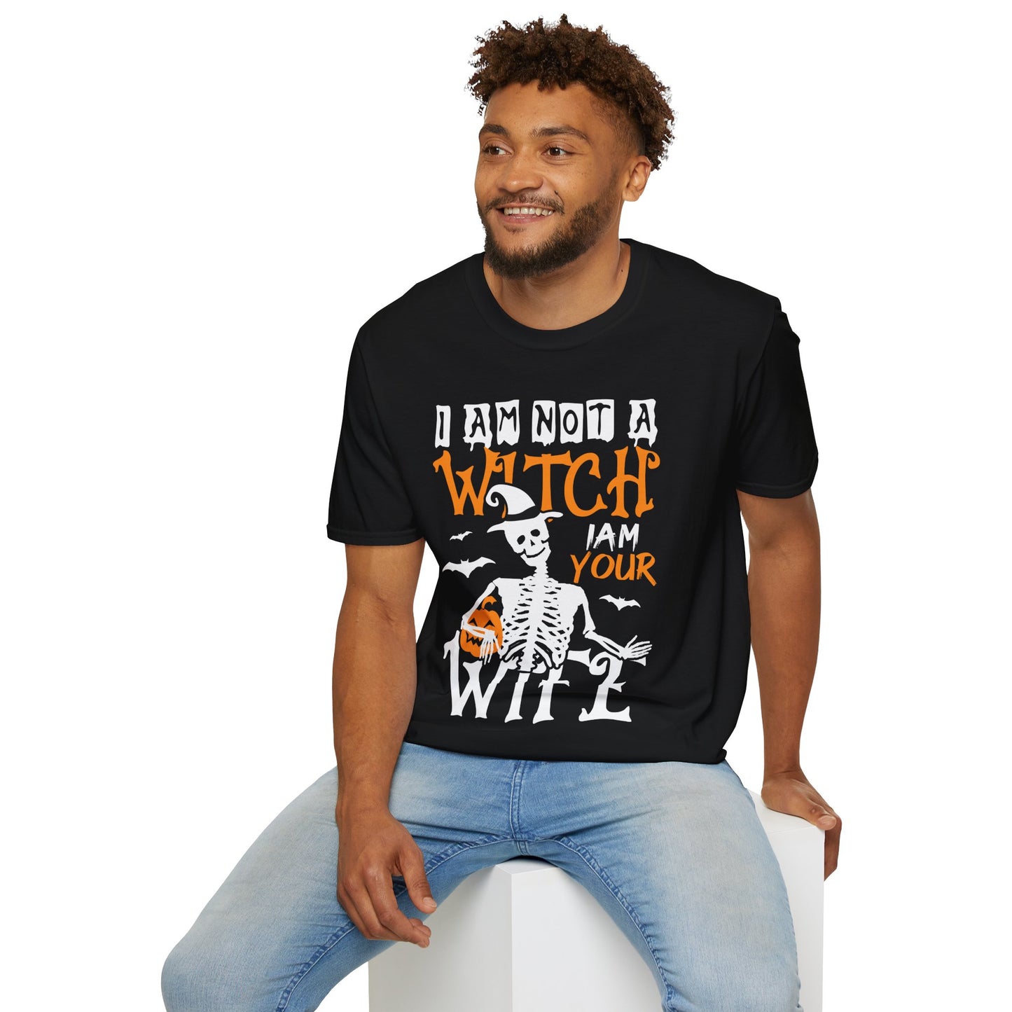 I Am Not Witch I Am Your Wife T-Shirt β Funny Halloween Graphic Tee β Spooky Holiday Shirt