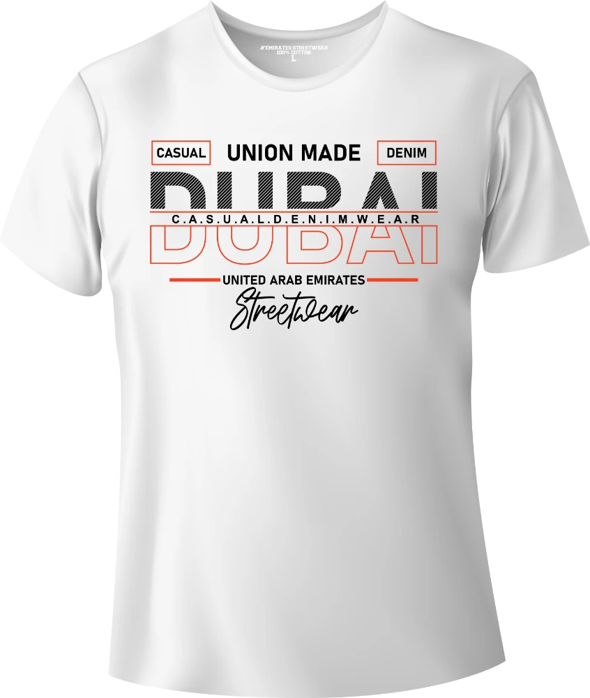 Dubai UAE Streetwear Gift T-Shirt | Souvenir Unisex Tee for Men, Women & Kids D-011