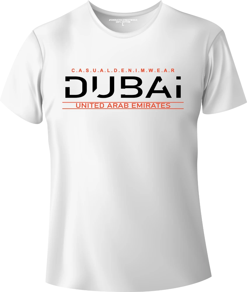 Dubai Casual Denim Wear T-Shirt | Gift / Souvenir Unisex Tee for Men, Women & Kids D-151