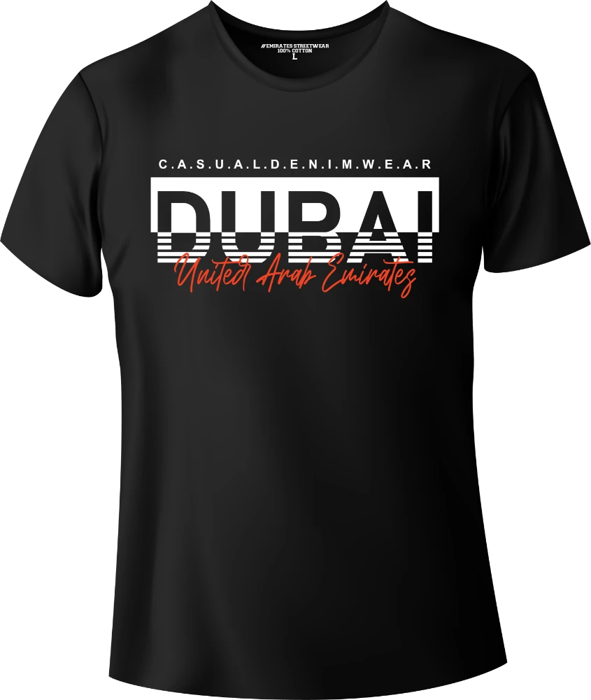 Dubai Casual Denim Wear T-Shirt | Gift / Souvenir Unisex Tee for Men, Women & Kids D-157