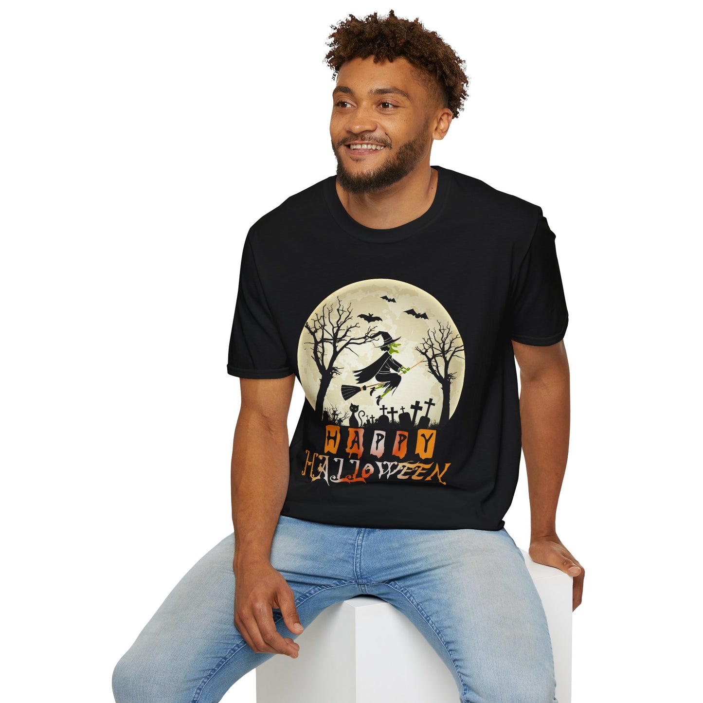 Happy Halloween Witch T-Shirt β Funny Witch Halloween Graphic Tee β Spooky Holiday Shirt