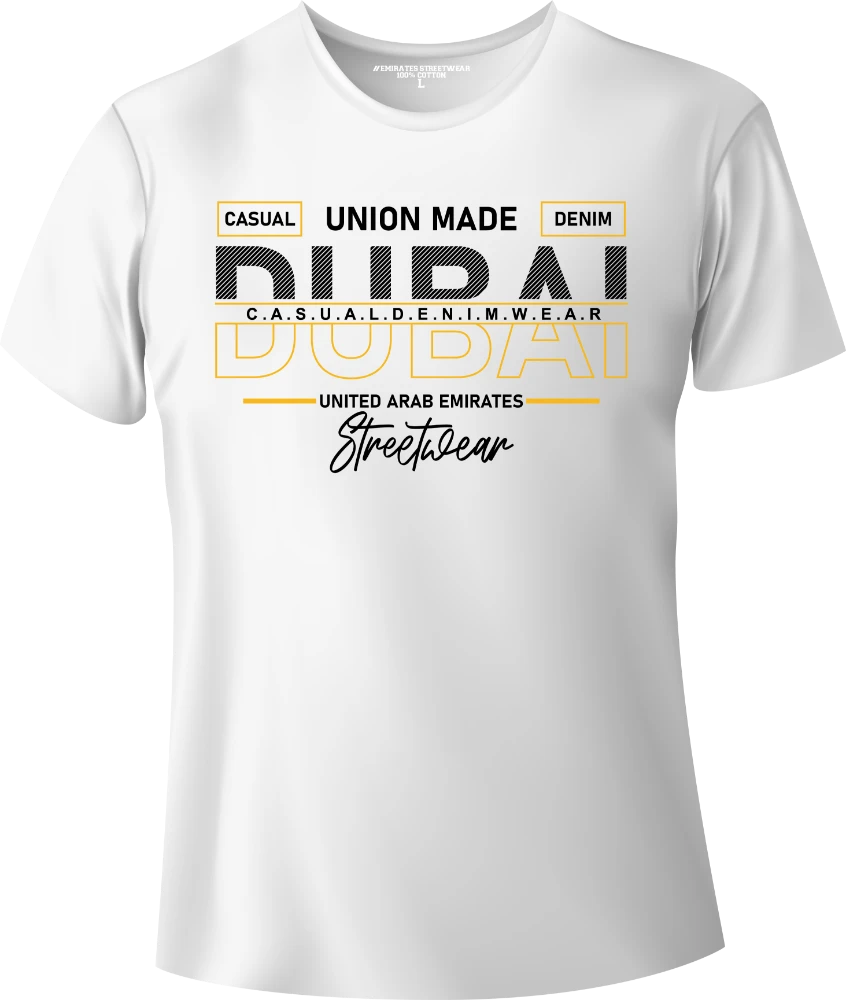 Dubai UAE Streetwear Gift T-Shirt | Souvenir Unisex Tee for Men, Women & Kids D-011
