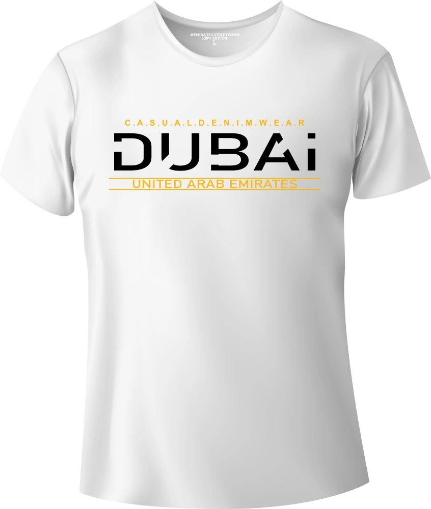 Dubai Casual Denim Wear T-Shirt | Gift / Souvenir Unisex Tee for Men, Women & Kids D-151