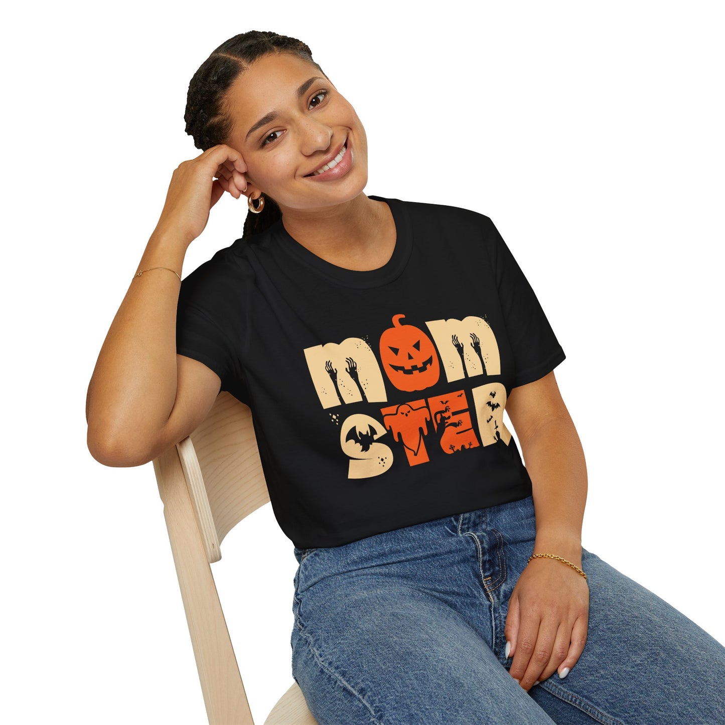 Halloween Momster T-Shirt β Funny Spooky Mom Graphic Tee β Cute Scary Halloween Shirt
