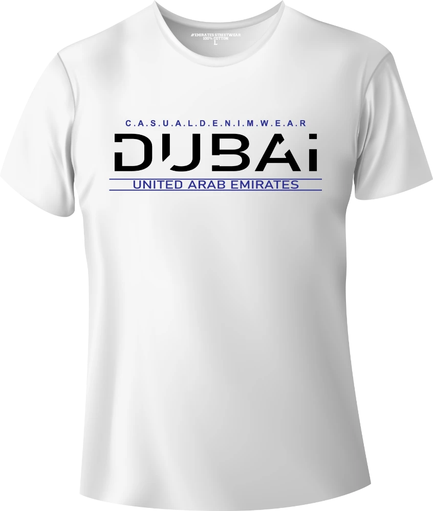 Dubai Casual Denim Wear T-Shirt | Gift / Souvenir Unisex Tee for Men, Women & Kids D-151