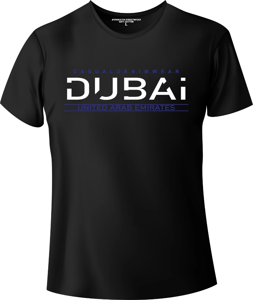 Dubai Casual Denim Wear T-Shirt | Gift / Souvenir Unisex Tee for Men, Women & Kids D-151