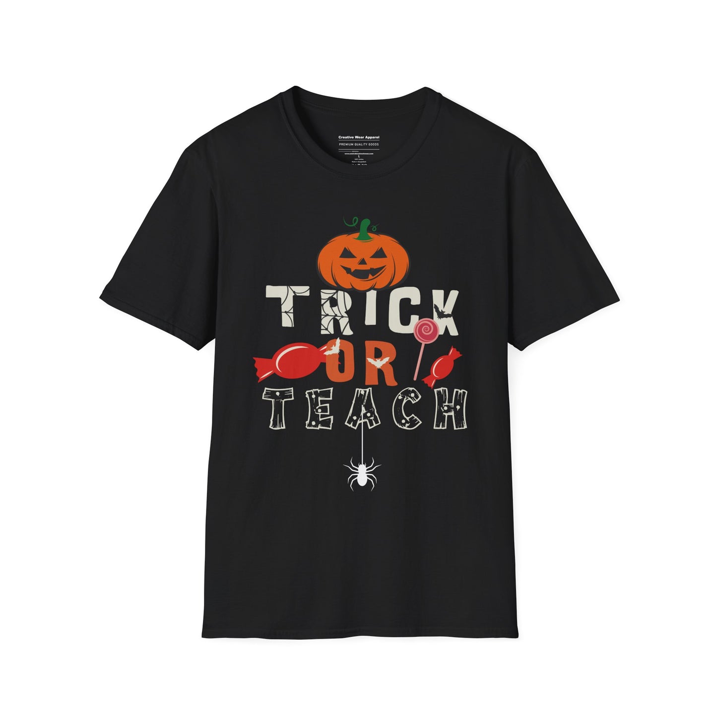 Trick or Teach T-Shirt β Funny Halloween Teacher Graphic Tee β Spooky School Shirt