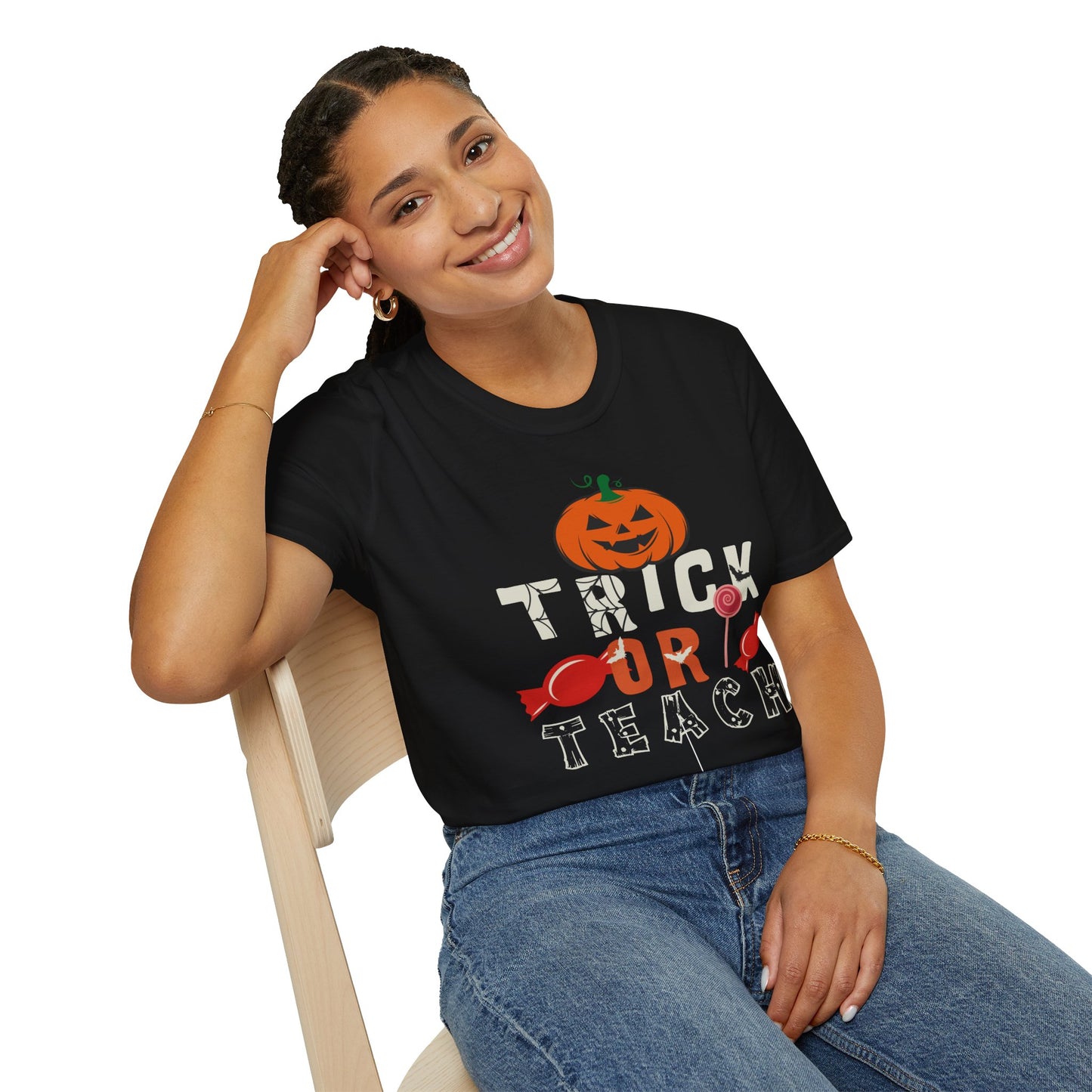 Trick or Teach T-Shirt β Funny Halloween Teacher Graphic Tee β Spooky School Shirt
