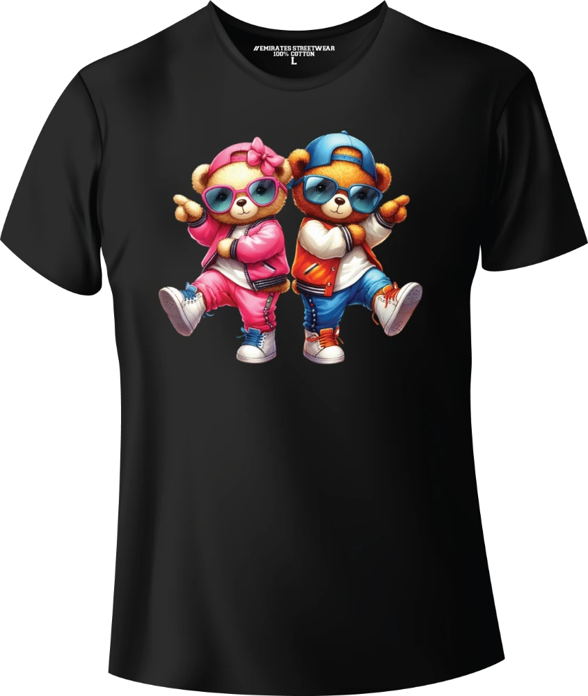 Cool Hip Hop Teddy Bear Graphic Tee