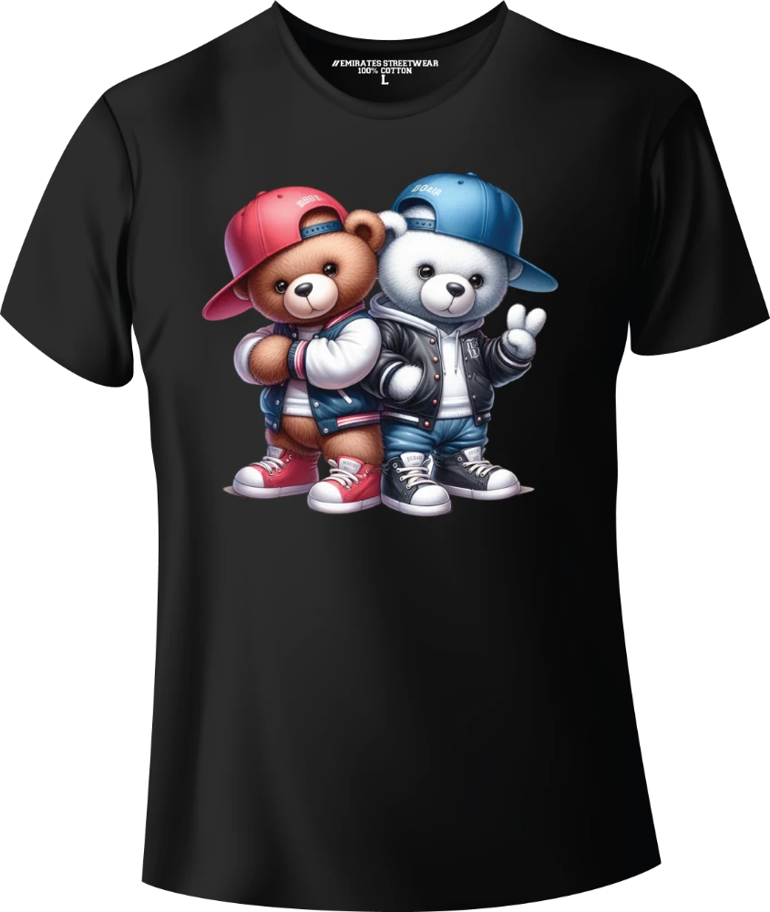 Cool Hip Hop Teddy Bear Graphic Tee