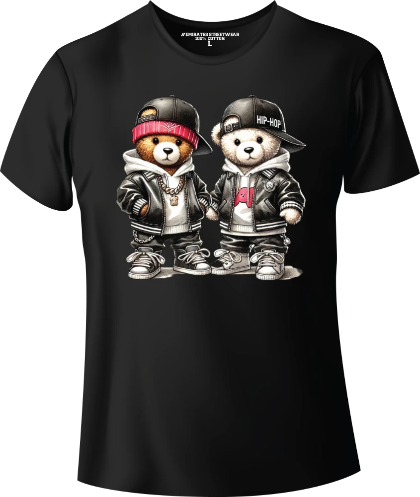 Cool Hip Hop Teddy Bear Graphic Tee