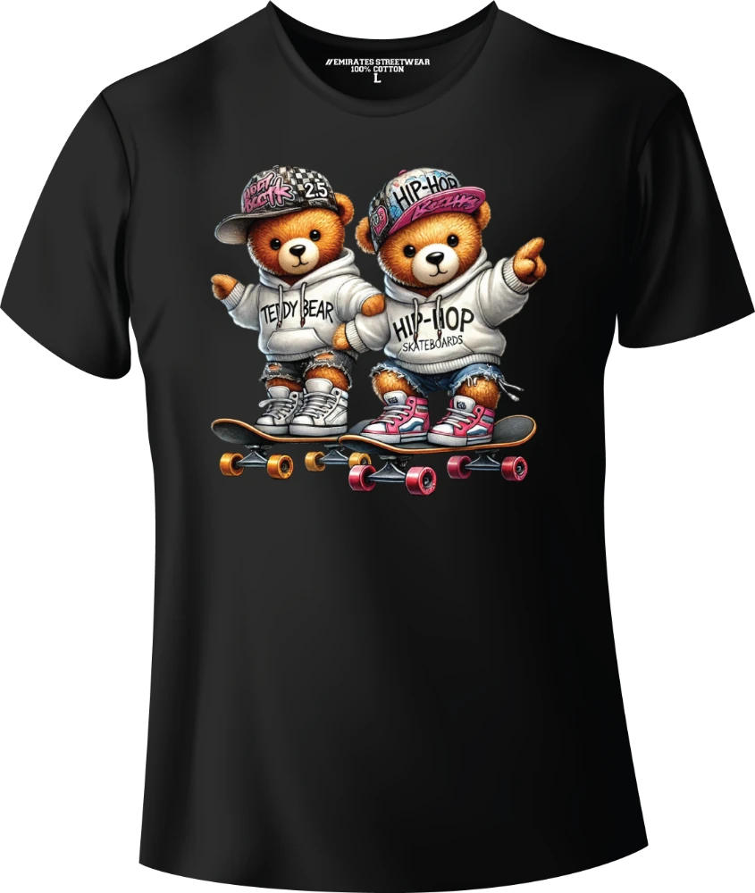 Cool Hip Hop Teddy Bear Graphic Tee