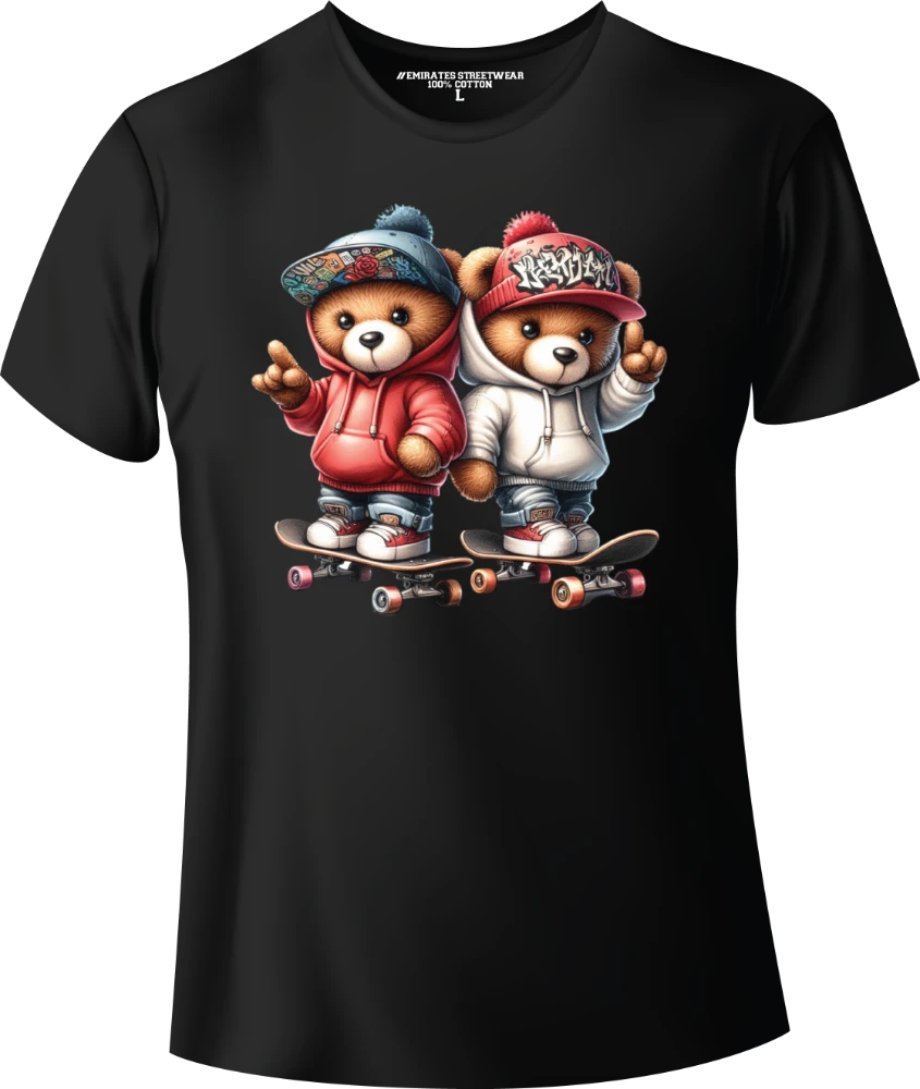 Cool Hip Hop Teddy Bear Graphic Tee