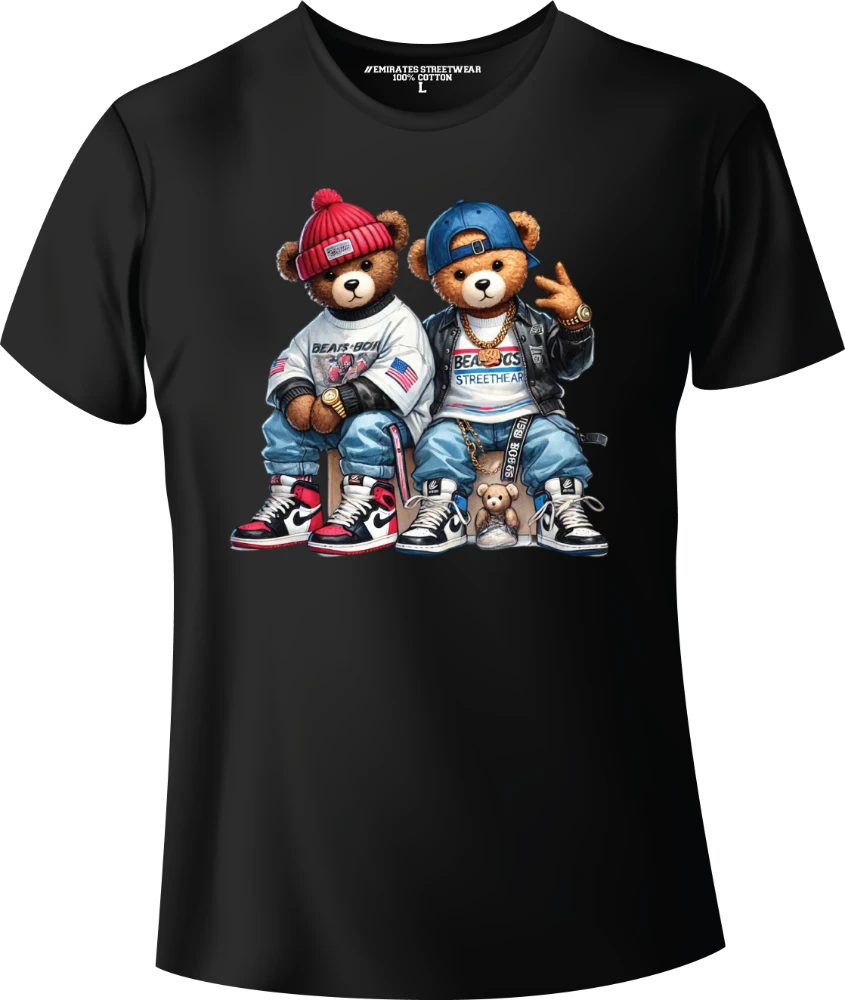 Cool Hip Hop Teddy Bear Graphic Tee