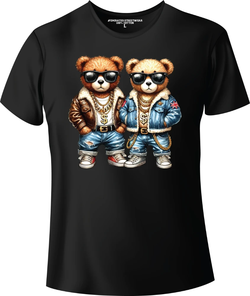 Cool Hip Hop Teddy Bear Graphic Tee