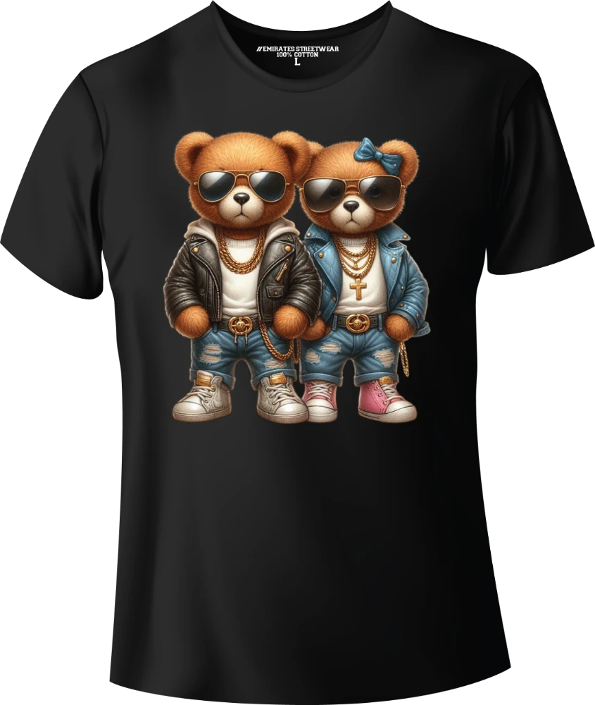 Cool Hip Hop Teddy Bear Graphic Tee
