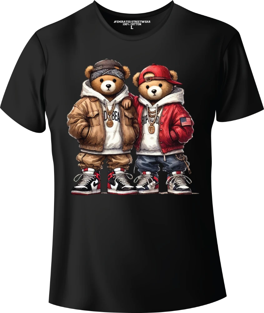 Cool Hip Hop Teddy Bear Graphic Tee