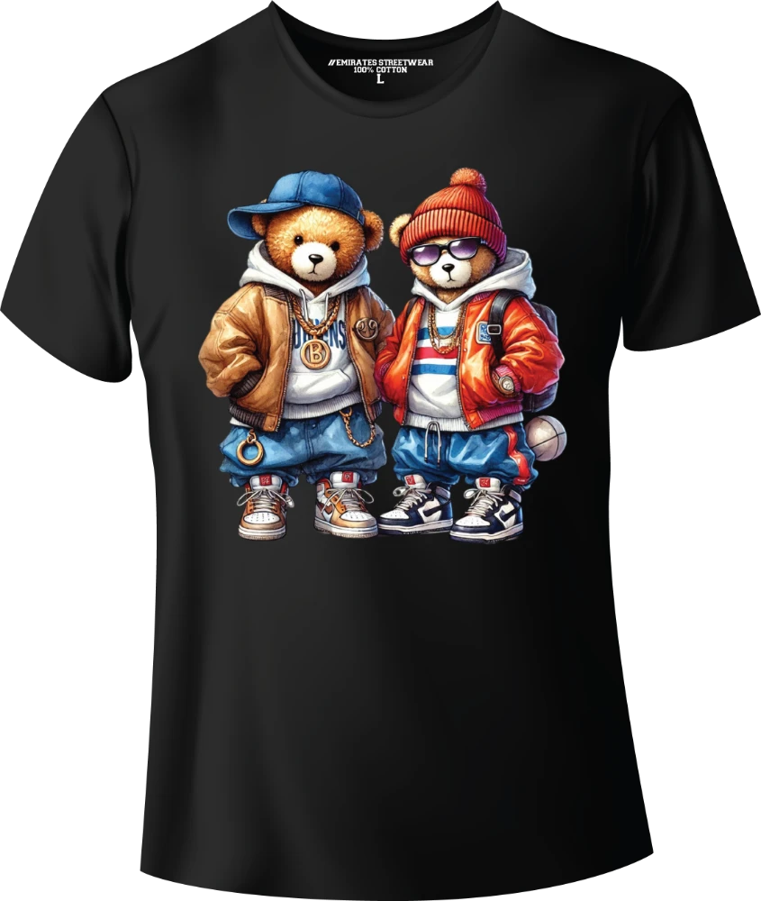 Cool Hip Hop Teddy Bear Graphic Tee