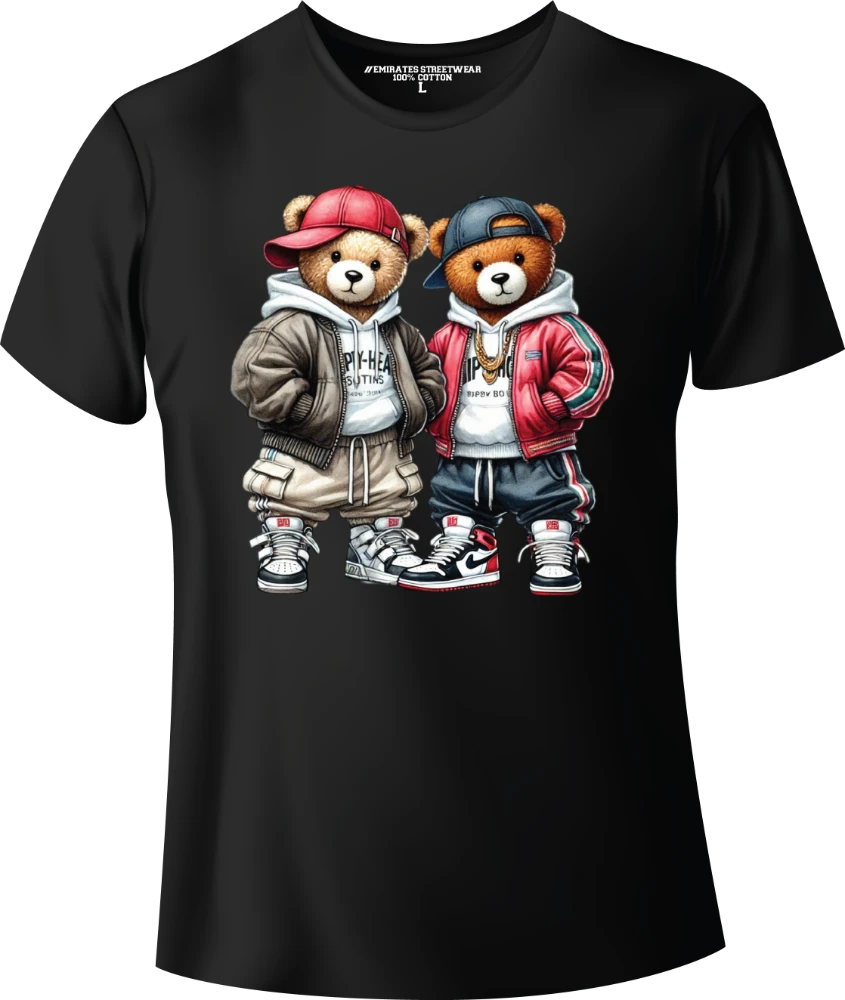 Cool Hip Hop Teddy Bear Graphic Tee