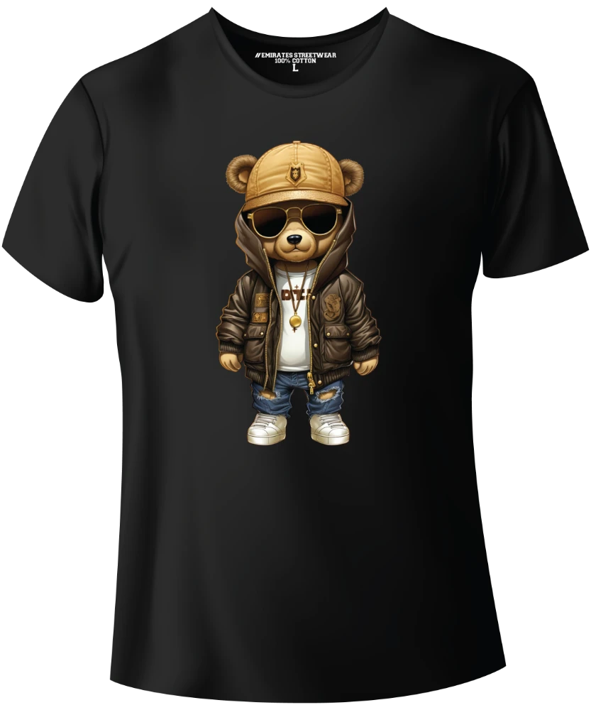 Cool Hip Hop Teddy Bear Graphic Tee