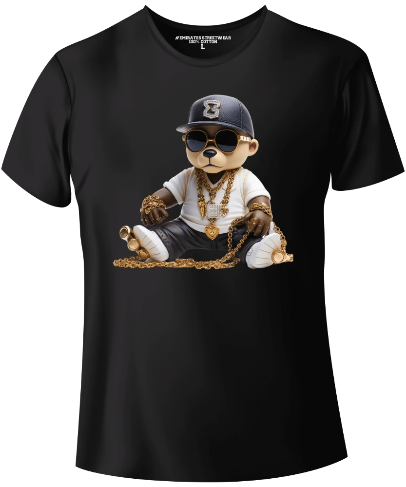 Cool Hip Hop Teddy Bear Graphic Tee