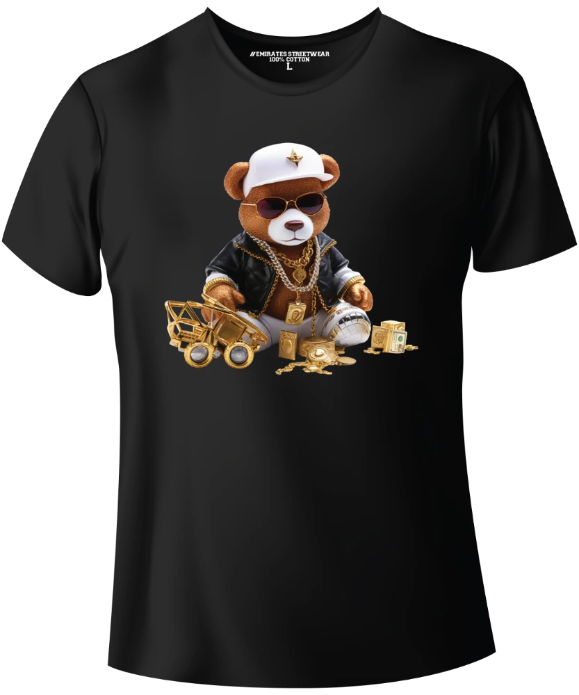 Cool Hip Hop Teddy Bear Graphic Tee