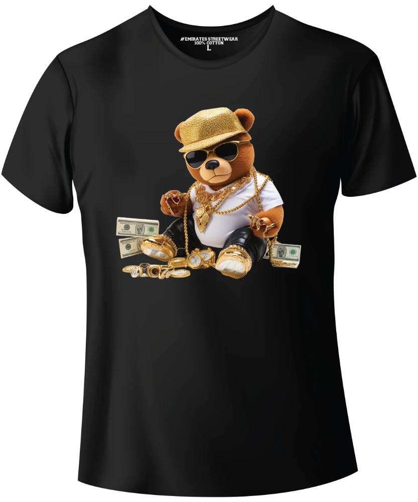 Cool Hip Hop Teddy Bear Graphic Tee