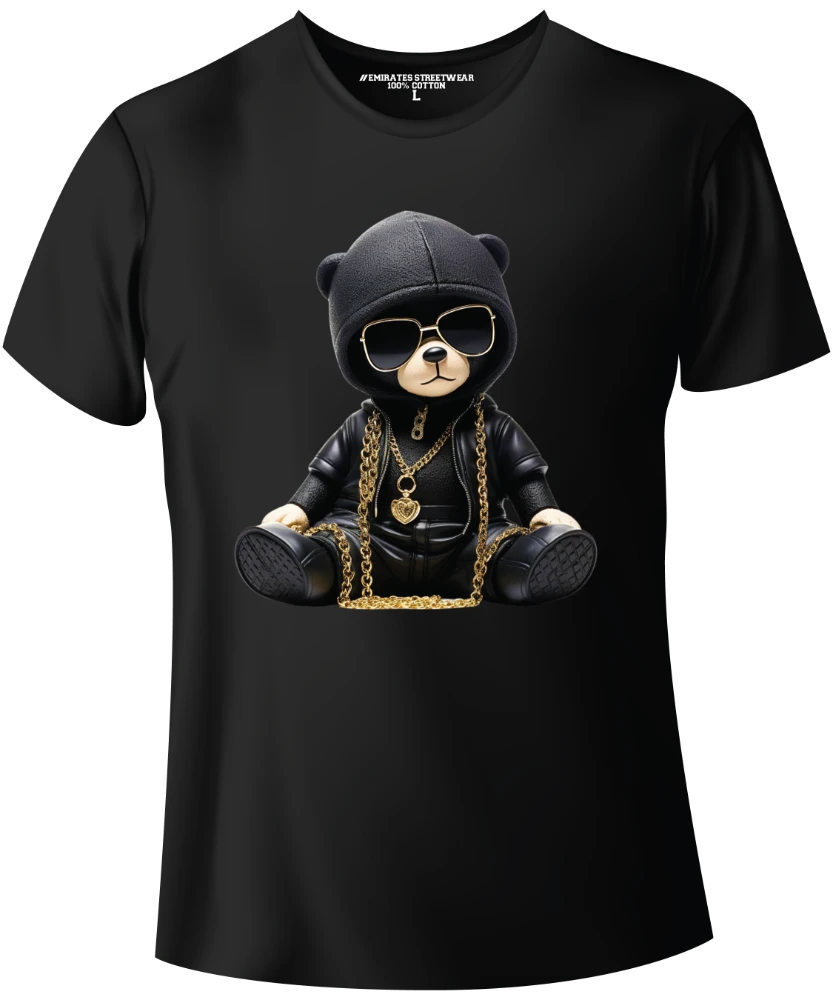 Cool Hip Hop Teddy Bear Graphic Tee
