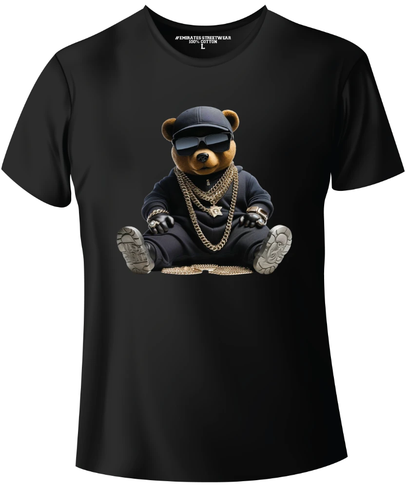 Cool Hip Hop Teddy Bear Graphic Tee