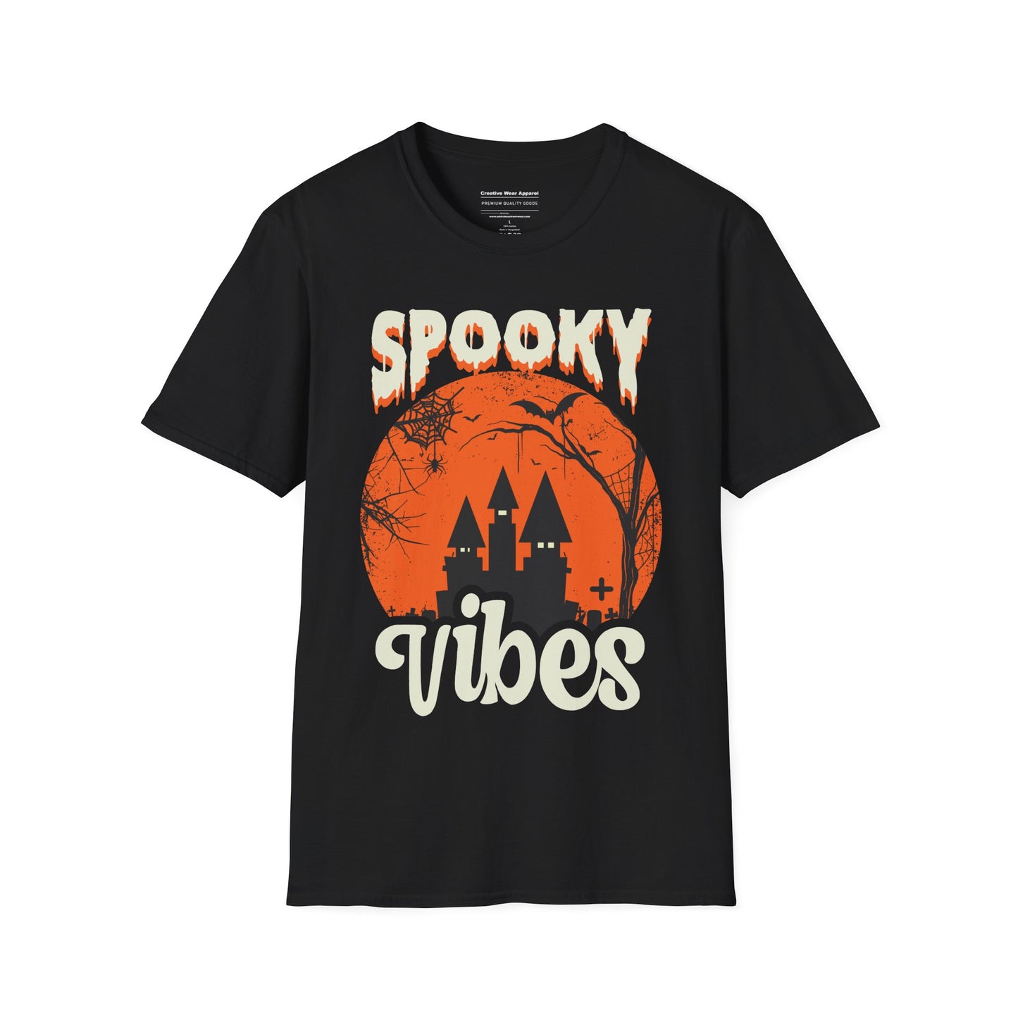 Spooky Vibes T-Shirt – Cute Halloween Graphic Tee – Aesthetic Fall Shirt