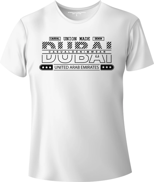 Dubai Casual Denim Wear T-Shirt | Gift / Souvenir Unisex Tee for Men, Women & Kids D-149