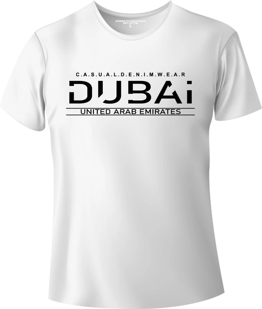 Dubai Casual Denim Wear T-Shirt | Gift / Souvenir Unisex Tee for Men, Women & Kids D-151