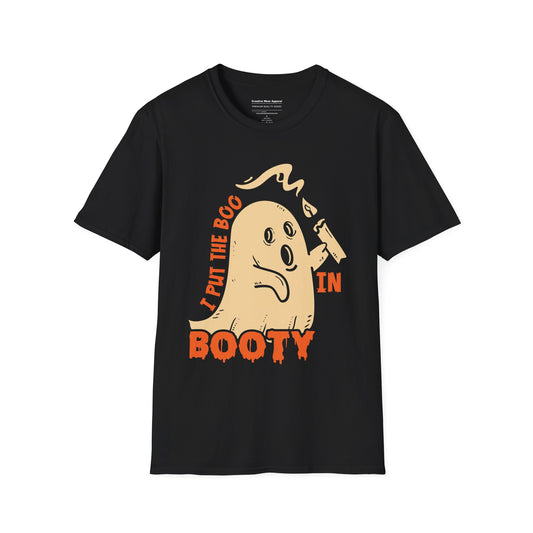 I Put The Boo In The Booty T-Shirt – Funny Halloween Graphic Tee – Spooky Humor Shirt
