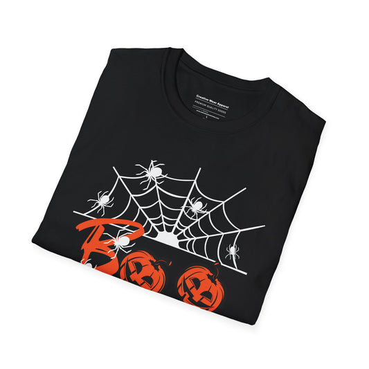 BOO T-Shirt – Minimalist Halloween Graphic Tee – Cute Spooky Shirt