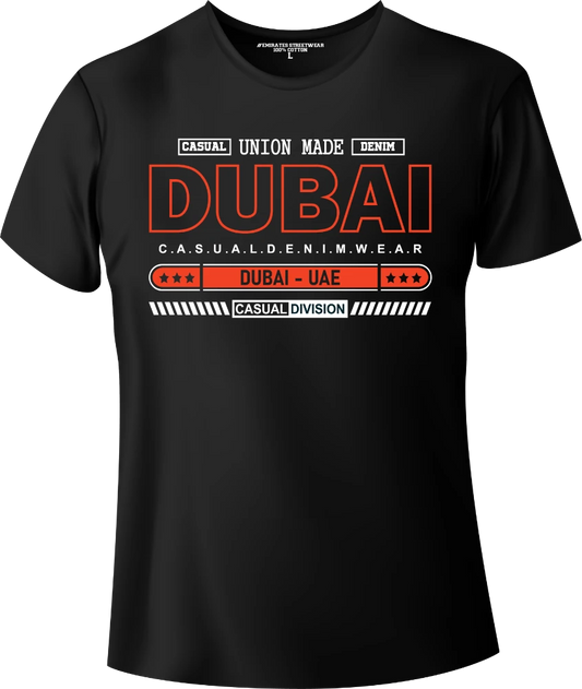 Dubai Casual Denim Wear T-Shirt | Gift / Souvenir Unisex Tee for Men, Women & Kids D-167