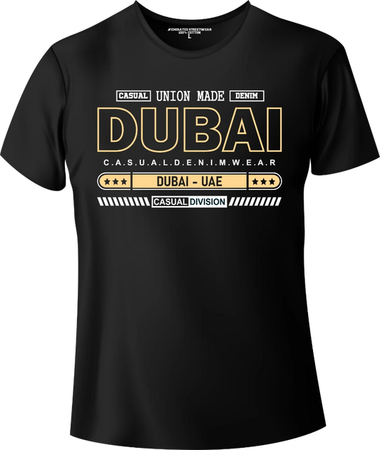 Dubai Casual Denim Wear T-Shirt | Gift / Souvenir Unisex Tee for Men, Women & Kids D-167