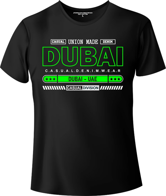 Dubai Casual Denim Wear T-Shirt | Gift / Souvenir Unisex Tee for Men, Women & Kids D-167