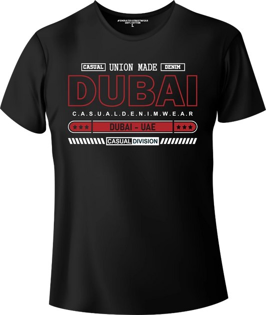 Dubai Casual Denim Wear T-Shirt | Gift / Souvenir Unisex Tee for Men, Women & Kids D-167