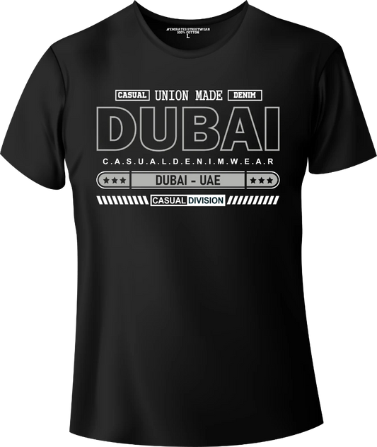 Dubai Casual Denim Wear T-Shirt | Gift / Souvenir Unisex Tee for Men, Women & Kids D-167