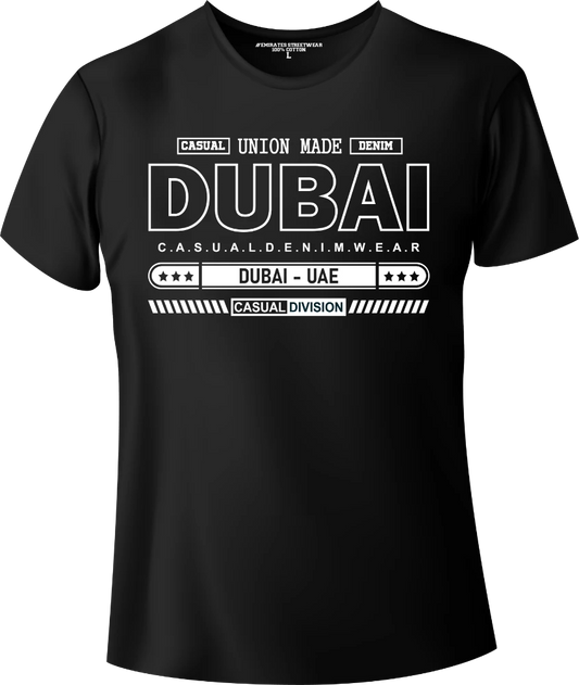 Dubai Casual Denim Wear T-Shirt | Gift / Souvenir Unisex Tee for Men, Women & Kids D-167
