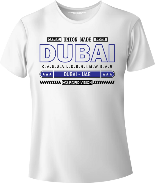 Dubai Casual Denim Wear T-Shirt | Gift / Souvenir Unisex Tee for Men, Women & Kids D-167
