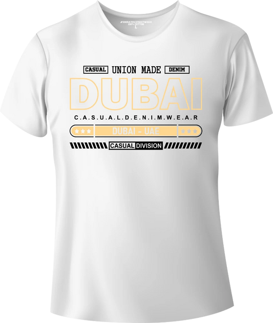 Dubai Casual Denim Wear T-Shirt | Gift / Souvenir Unisex Tee for Men, Women & Kids D-167