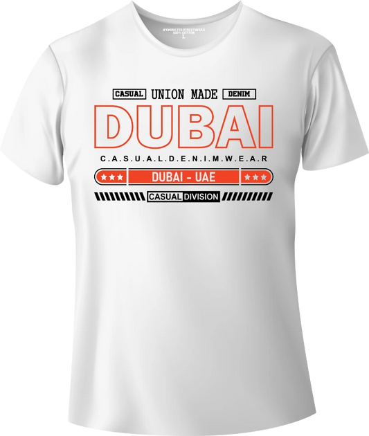 Dubai Casual Denim Wear T-Shirt | Gift / Souvenir Unisex Tee for Men, Women & Kids D-167