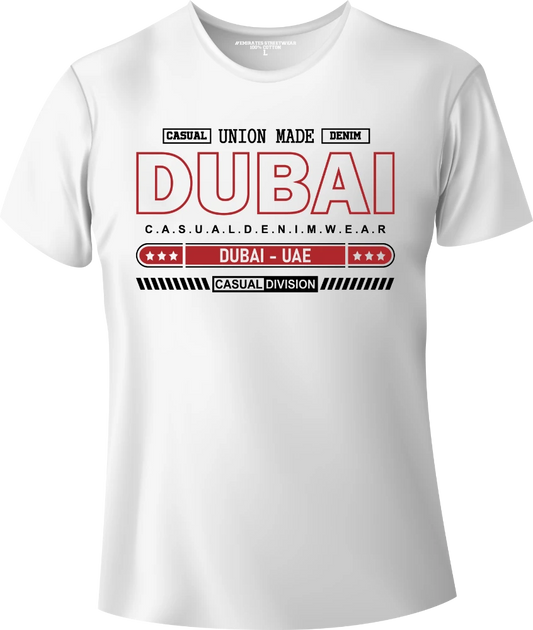 Dubai Casual Denim Wear T-Shirt | Gift / Souvenir Unisex Tee for Men, Women & Kids D-167